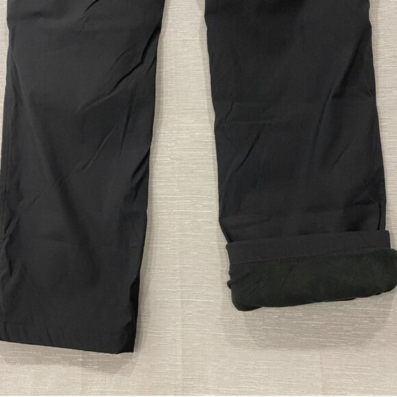Eddie Bauer Fleece Lined Tech Pants Mens 40 x 30 Black Water Repellent Insulated - Picture 8 of 14